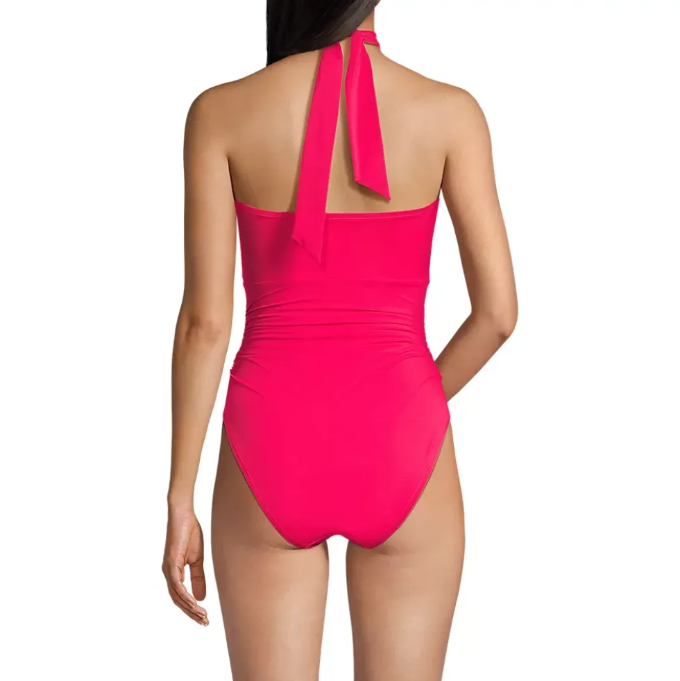 Women's SlenderSuit Multi-Way Bandeau High Leg One Piece Swimsuit