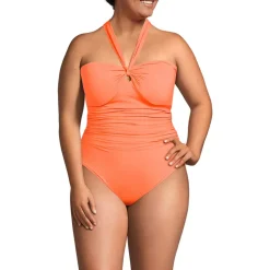 Women's SlenderSuit Multi-Way Bandeau High Leg One Piece Swimsuit