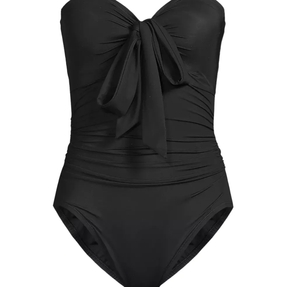 Women's SlenderSuit Multi-Way Bandeau High Leg One Piece Swimsuit