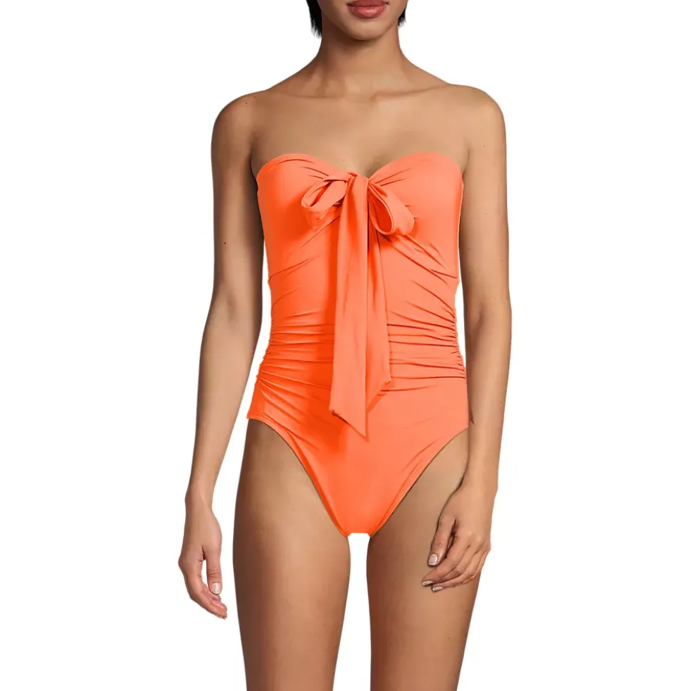 Women's SlenderSuit Multi-Way Bandeau High Leg One Piece Swimsuit