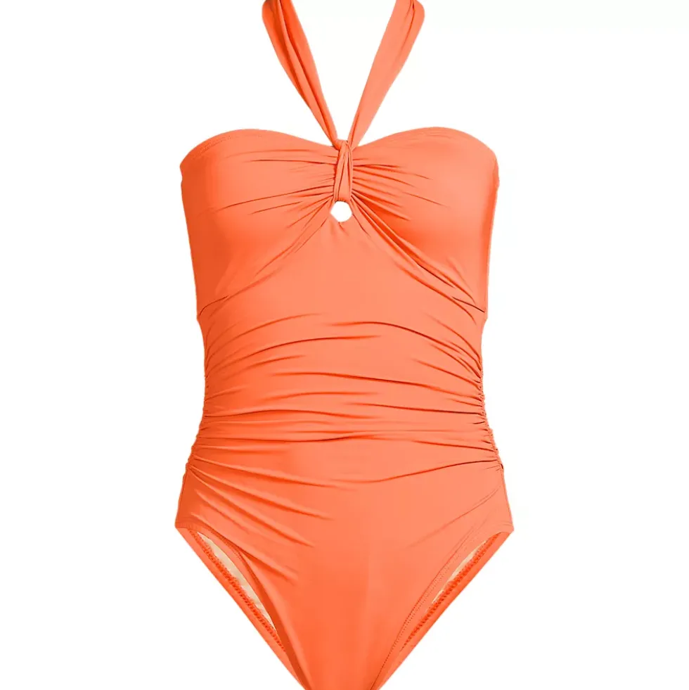 Women's SlenderSuit Multi-Way Bandeau High Leg One Piece Swimsuit