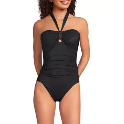 Women's SlenderSuit Multi-Way Bandeau High Leg One Piece Swimsuit