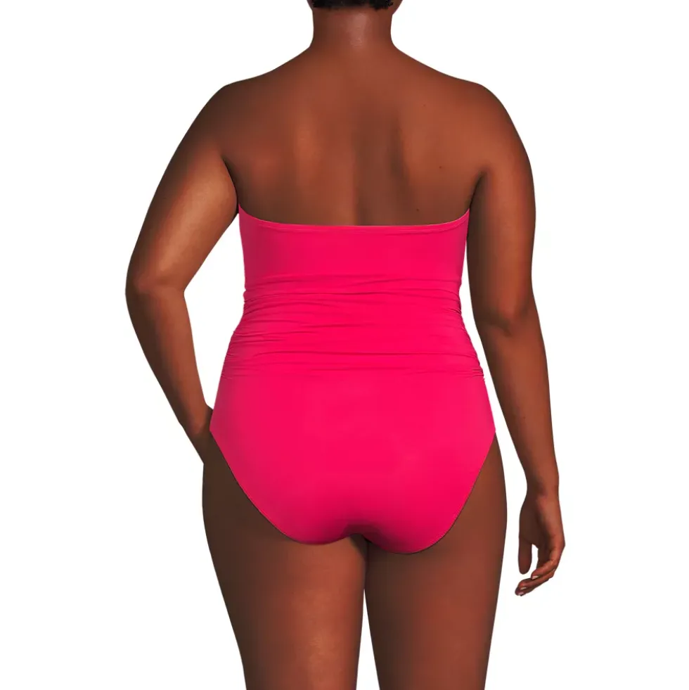 Women's SlenderSuit Multi-Way Bandeau High Leg One Piece Swimsuit