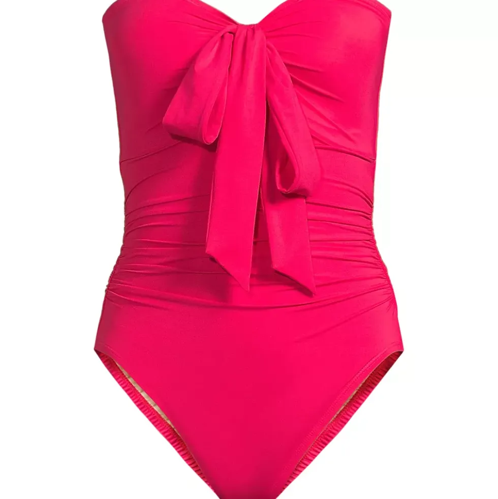 Women's SlenderSuit Multi-Way Bandeau High Leg One Piece Swimsuit
