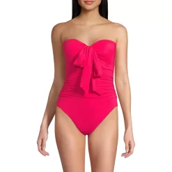 Women's SlenderSuit Multi-Way Bandeau High Leg One Piece Swimsuit