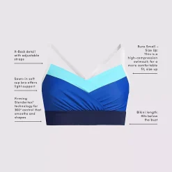 Women's SlenderSuit Pleated Bikini Top