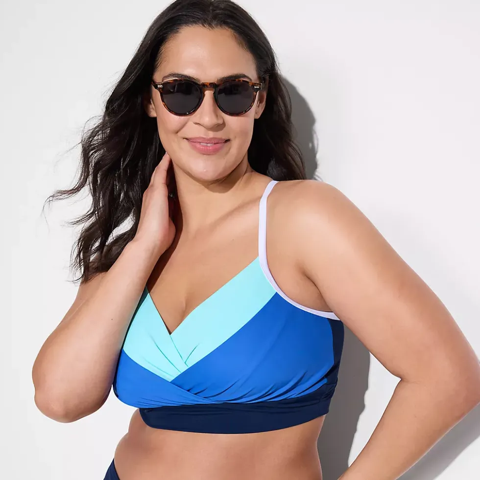 Women's SlenderSuit Pleated Bikini Top
