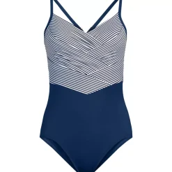 Women's SlenderSuit Pleated Low Leg One Piece Swimsuit