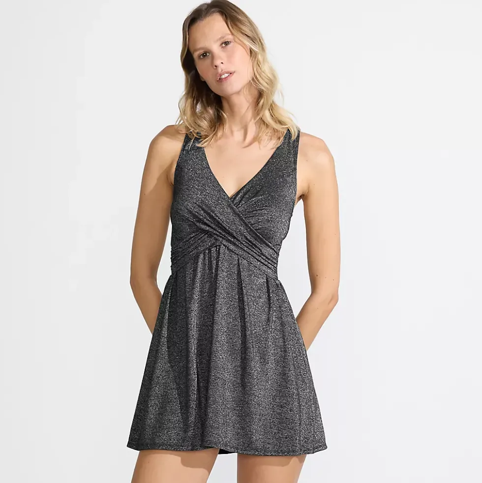 Women's SlenderSuit Shine Wrap Swim Dress Swimsuit