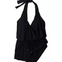 Women's SlenderSuit Surplice Halter Swim Romper