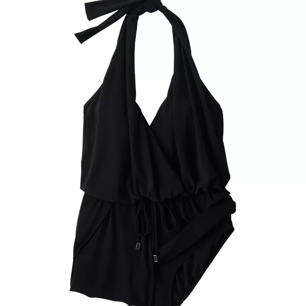 Women's SlenderSuit Surplice Halter Swim Romper