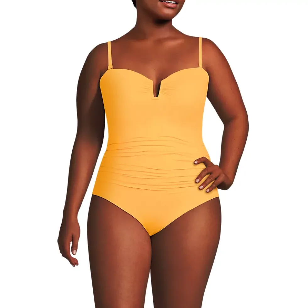 Women's SlenderSuit U-Wire Bandeau One Piece Swimsuit