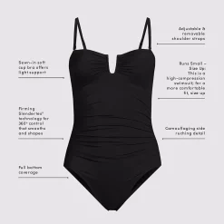 Women's SlenderSuit U-Wire Bandeau One Piece Swimsuit