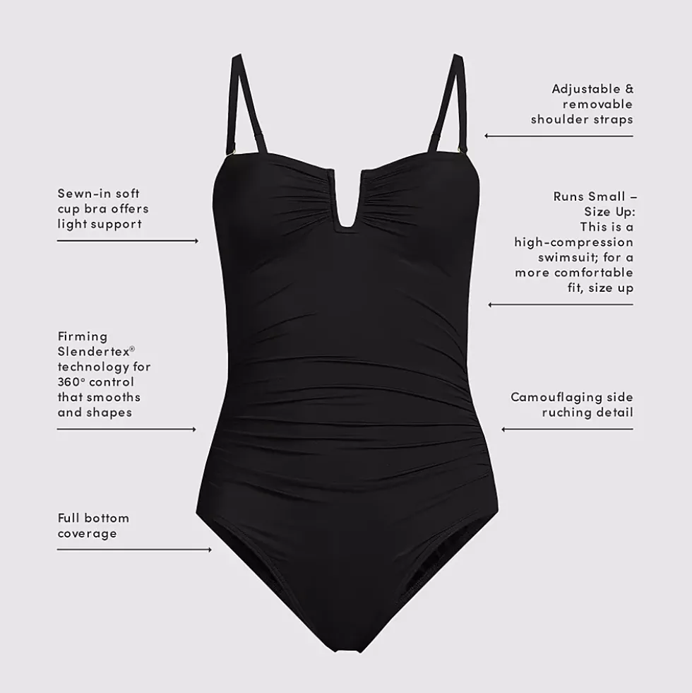 Women's SlenderSuit U-Wire Bandeau One Piece Swimsuit