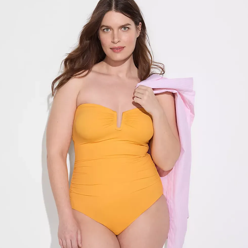 Women's SlenderSuit U-Wire Bandeau One Piece Swimsuit