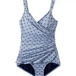 Women's SlenderSuit V-Neck Skirted Low Leg One Piece