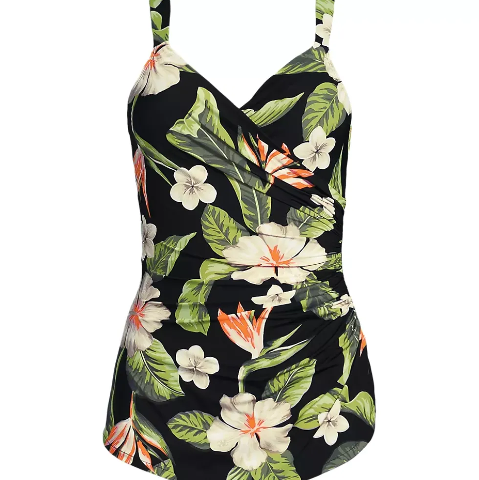 Women's SlenderSuit V-Neck Skirted Low Leg One Piece