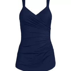 Women's SlenderSuit V-Neck Skirted Low Leg One Piece