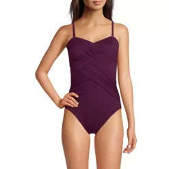 Women's SlenderSuit Wrap Bandeau One Piece Swimsuit