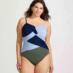 Women's SlenderSuit Wrap Bandeau One Piece Swimsuit