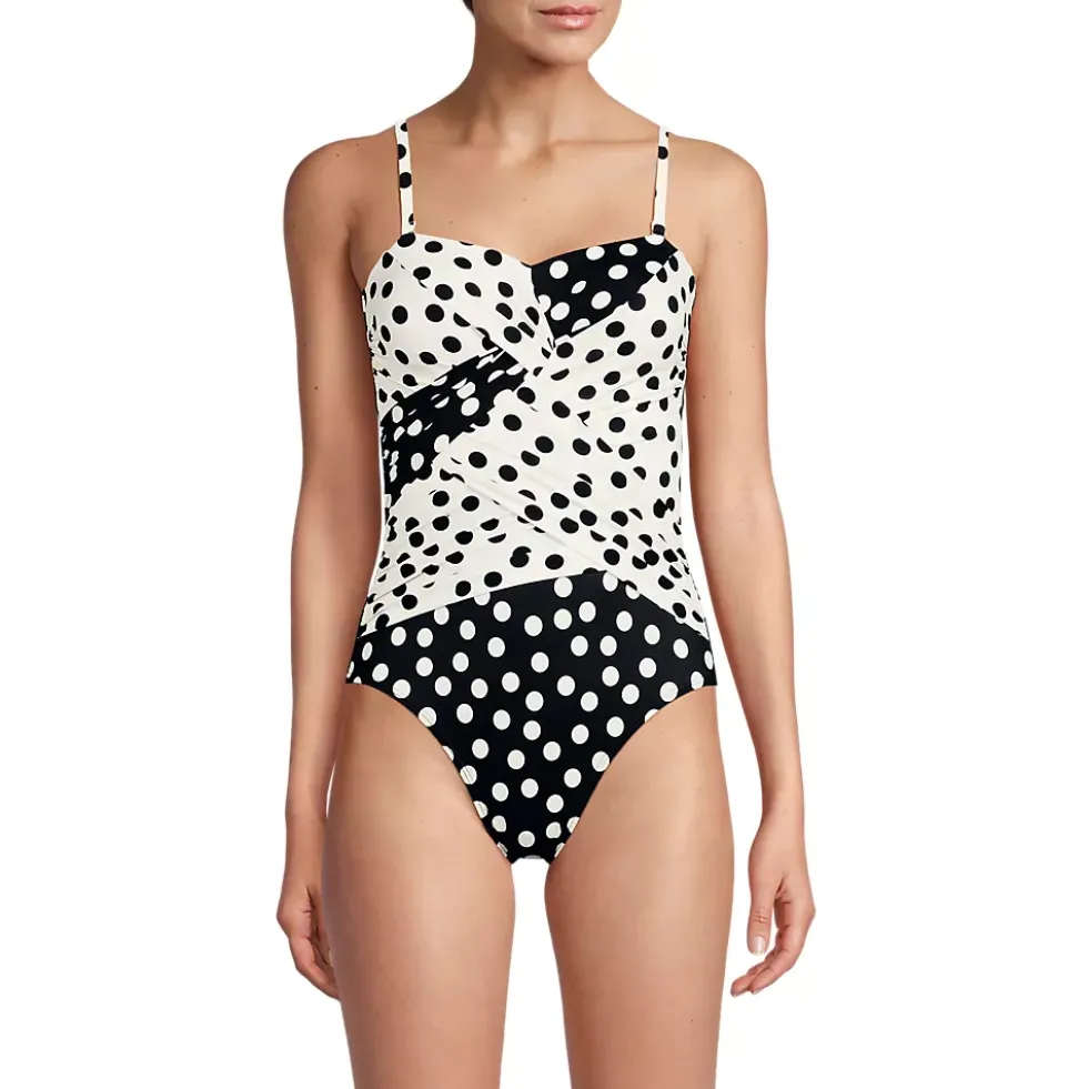 Women's SlenderSuit Wrap Bandeau One Piece Swimsuit