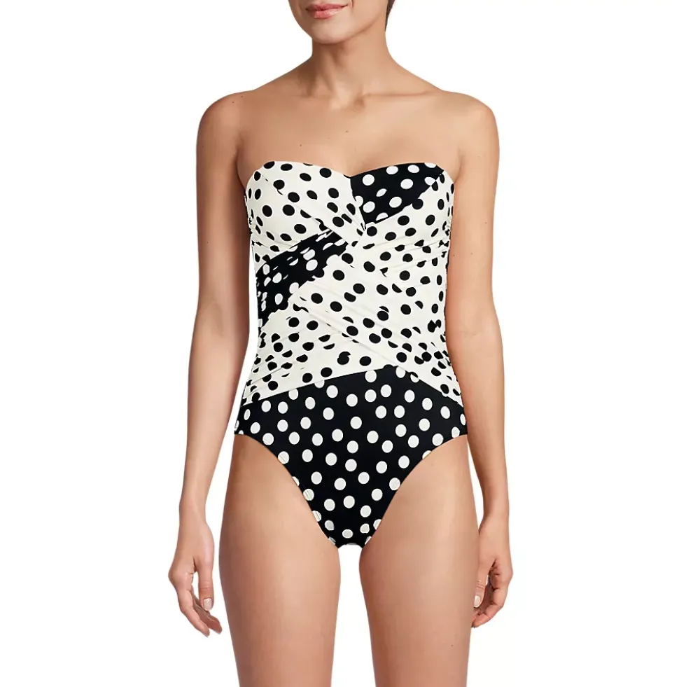 Women's SlenderSuit Wrap Bandeau One Piece Swimsuit