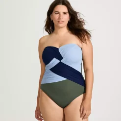 Women's SlenderSuit Wrap Bandeau One Piece Swimsuit
