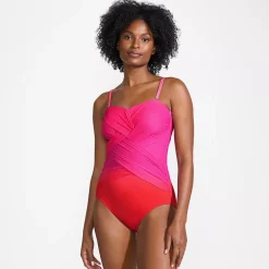 Women's SlenderSuit Wrap Bandeau One Piece Swimsuit