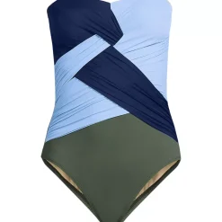 Women's SlenderSuit Wrap Bandeau One Piece Swimsuit