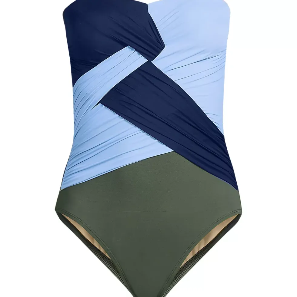 Women's SlenderSuit Wrap Bandeau One Piece Swimsuit
