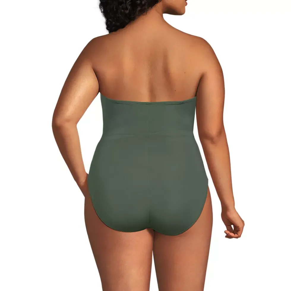 Women's SlenderSuit Wrap Bandeau One Piece Swimsuit