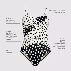 Women's SlenderSuit Wrap Bandeau One Piece Swimsuit