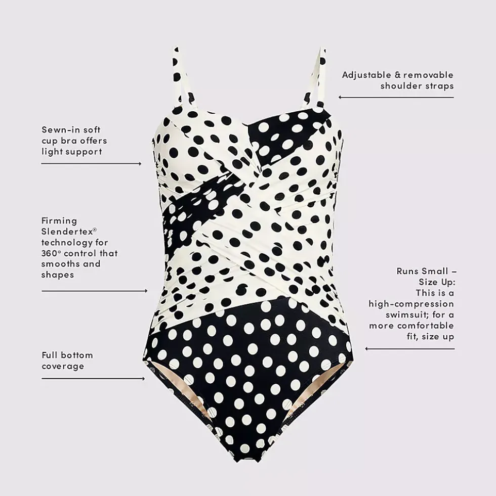 Women's SlenderSuit Wrap Bandeau One Piece Swimsuit