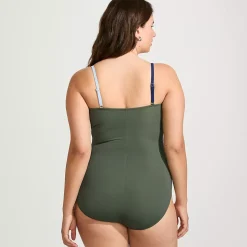 Women's SlenderSuit Wrap Bandeau One Piece Swimsuit
