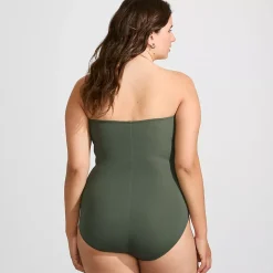 Women's SlenderSuit Wrap Bandeau One Piece Swimsuit