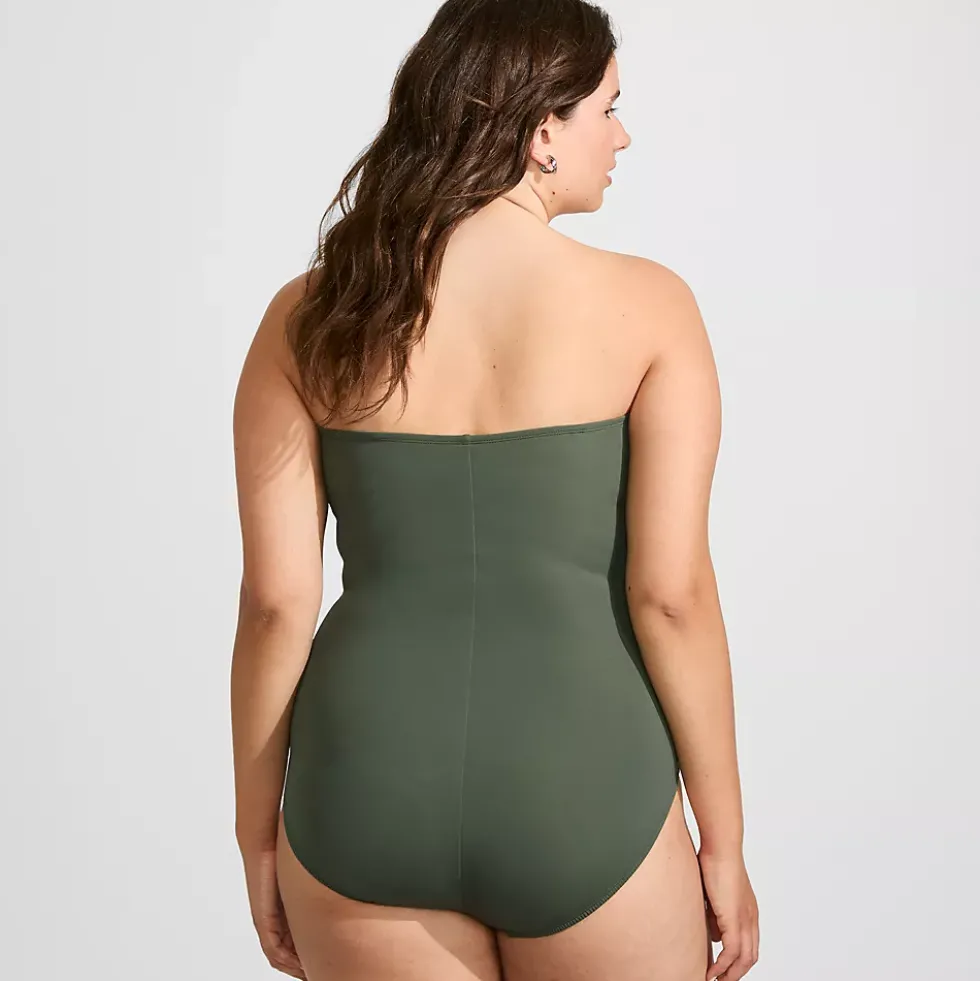 Women's SlenderSuit Wrap Bandeau One Piece Swimsuit