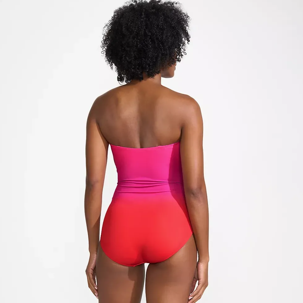 Women's SlenderSuit Wrap Bandeau One Piece Swimsuit