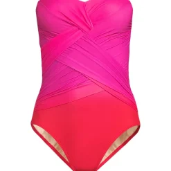 Women's SlenderSuit Wrap Bandeau One Piece Swimsuit
