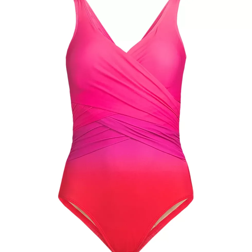 Women's SlenderSuit Wrap One Piece Swimsuit