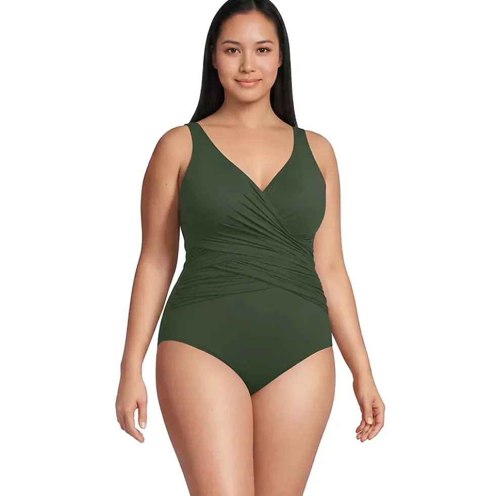 Women's SlenderSuit Wrap One Piece Swimsuit