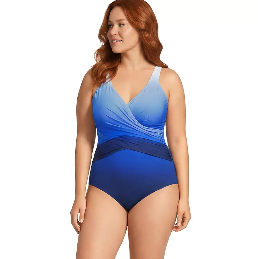 Women's SlenderSuit Wrap One Piece Swimsuit