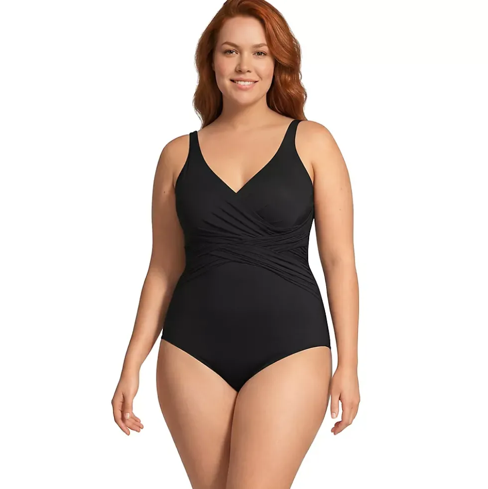 Women's SlenderSuit Wrap One Piece Swimsuit