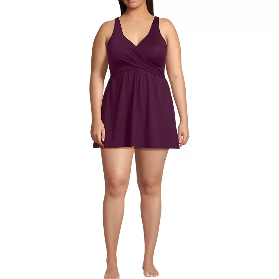 Women's SlenderSuit Wrap Swim Dress Swimsuit