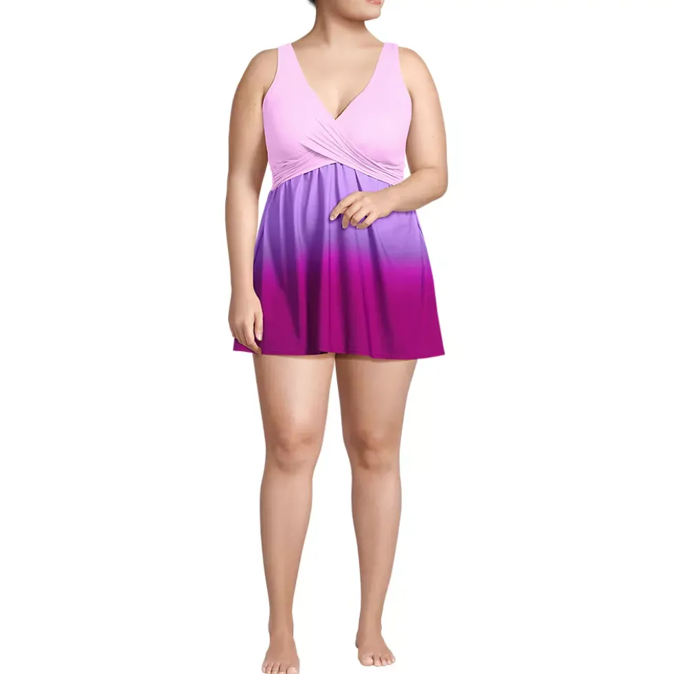 Women's SlenderSuit Wrap Swim Dress Swimsuit