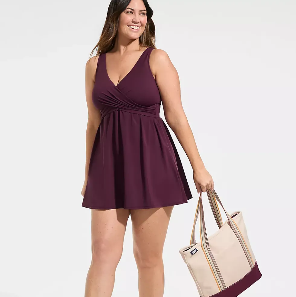 Women's SlenderSuit Wrap Swim Dress Swimsuit