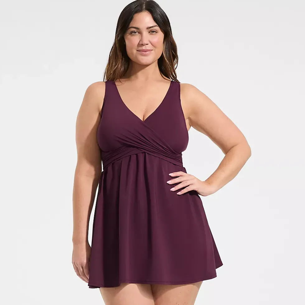 Women's SlenderSuit Wrap Swim Dress Swimsuit