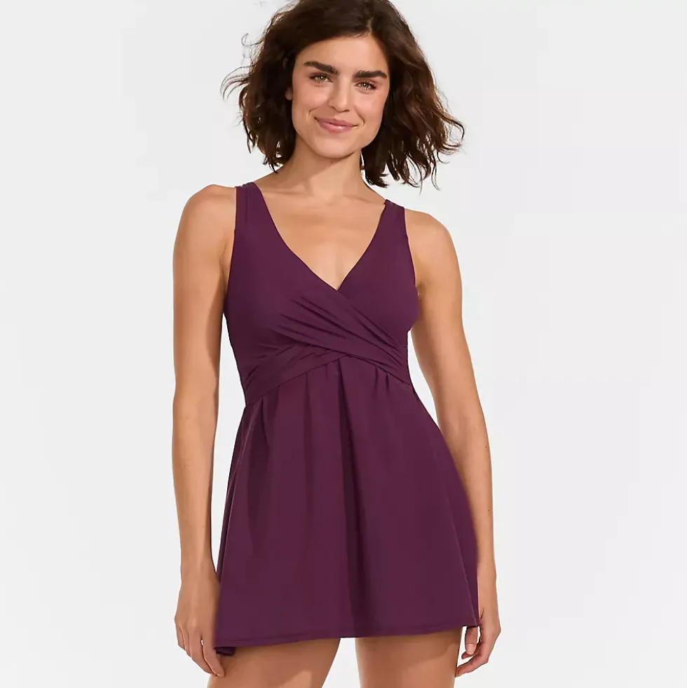 Women's SlenderSuit Wrap Swim Dress Swimsuit