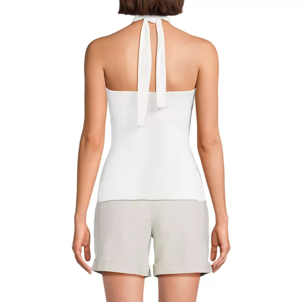 Women's Slender Twist Front Halter Top