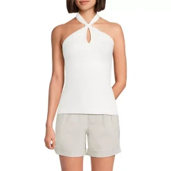 Women's Slender Twist Front Halter Top