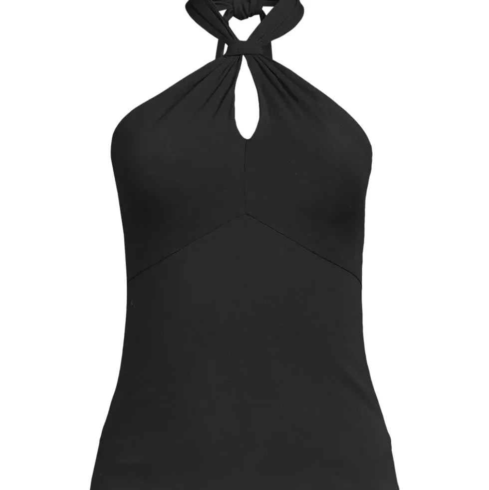 Women's Slender Twist Front Halter Top
